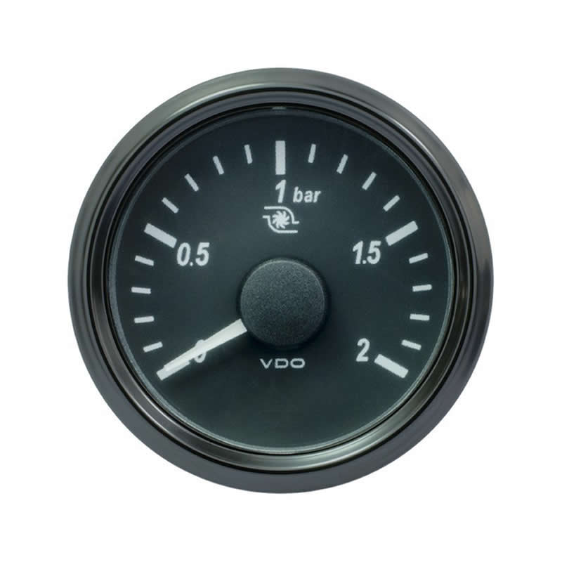 VDO SingleViu 2107 Turbo Pressure 2Bar Black 52mm gauge